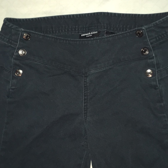 EXPRESS JEANS Stretch Sailor Pants Women’s Sz 1/2 - Picture 3 of 8